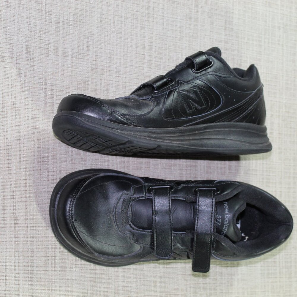 NWOT New Balance 577 Black Leather Walking DSL 2 Sneaker Men's Size 9